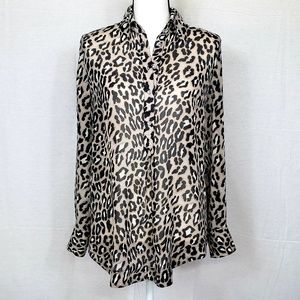 Chiffon Leopard Print Blouse